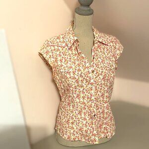 Abercrombie & Fitch Short Sleeve button up collared top